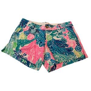 Lilly Pulitzer Multi Boho Batik Print Callahan Stretch Shorts Size 4